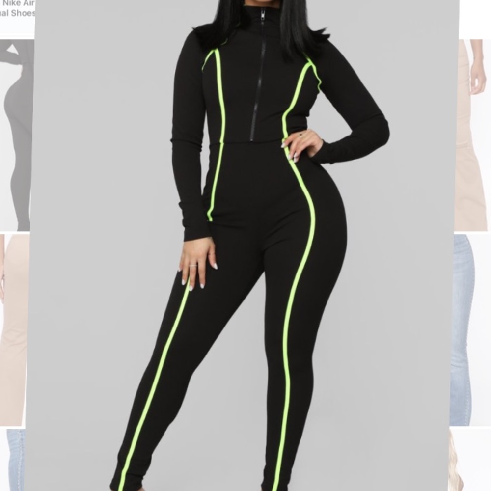 Fashion Nova From Now On Zip Up Jumpsuit